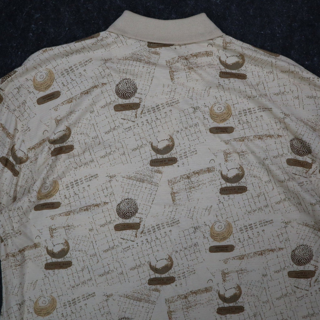 Winner Mate Golf Polo Shirt Mens Size Medium Vintage Sahara Cotton Rayon Print - take2supply
