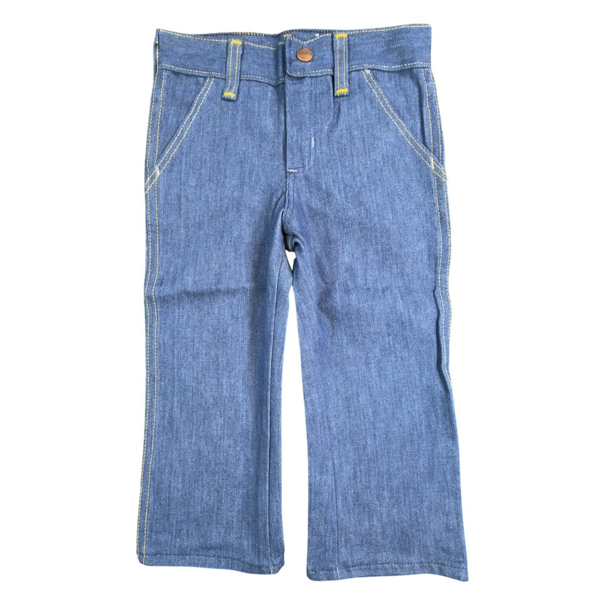 Maverick Vintage 70s Kids Jeans Size 3 Reg Blue Denim Hot Air Balloon Deadstock - take2supply