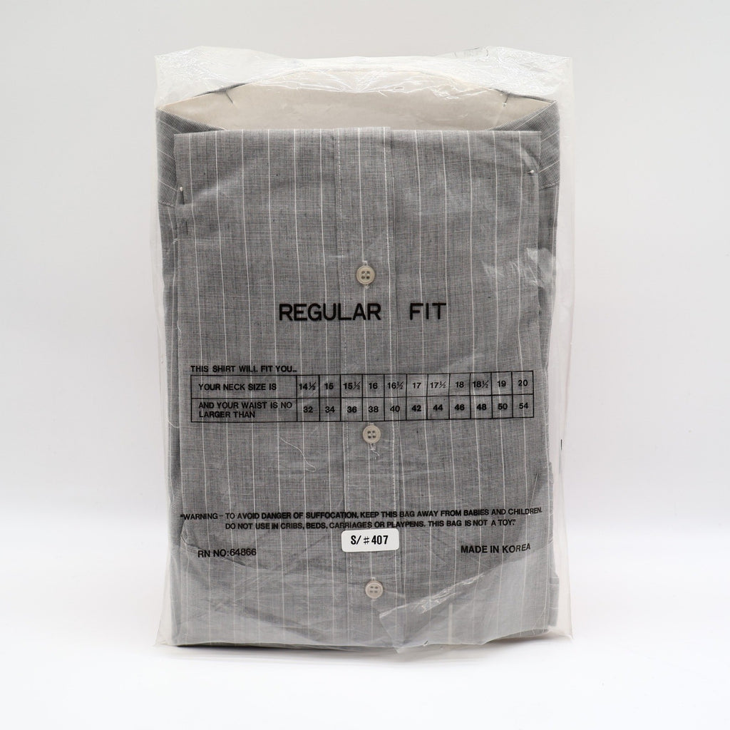 Domani Collection Dress Shirt 16.5 34/35 Gray White Collar French Cuffs New - take2supply
