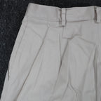 On The Verge Pleated Shorts Women 10 Vintage 90s Beige Cotton Made in USA NWT - take2supply