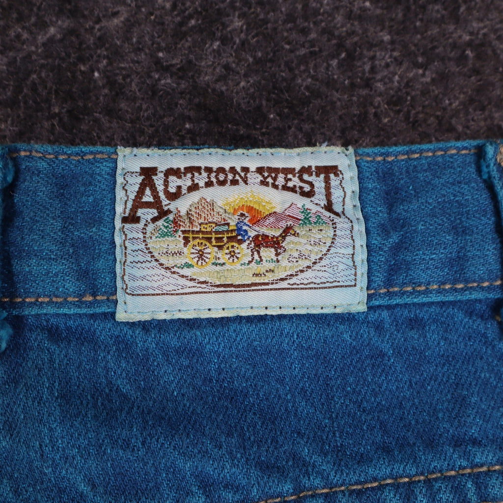 Action West Women Size 9 Vintage Stone Washed Blue Cotton Straight Leg Jeans NWT - take2supply