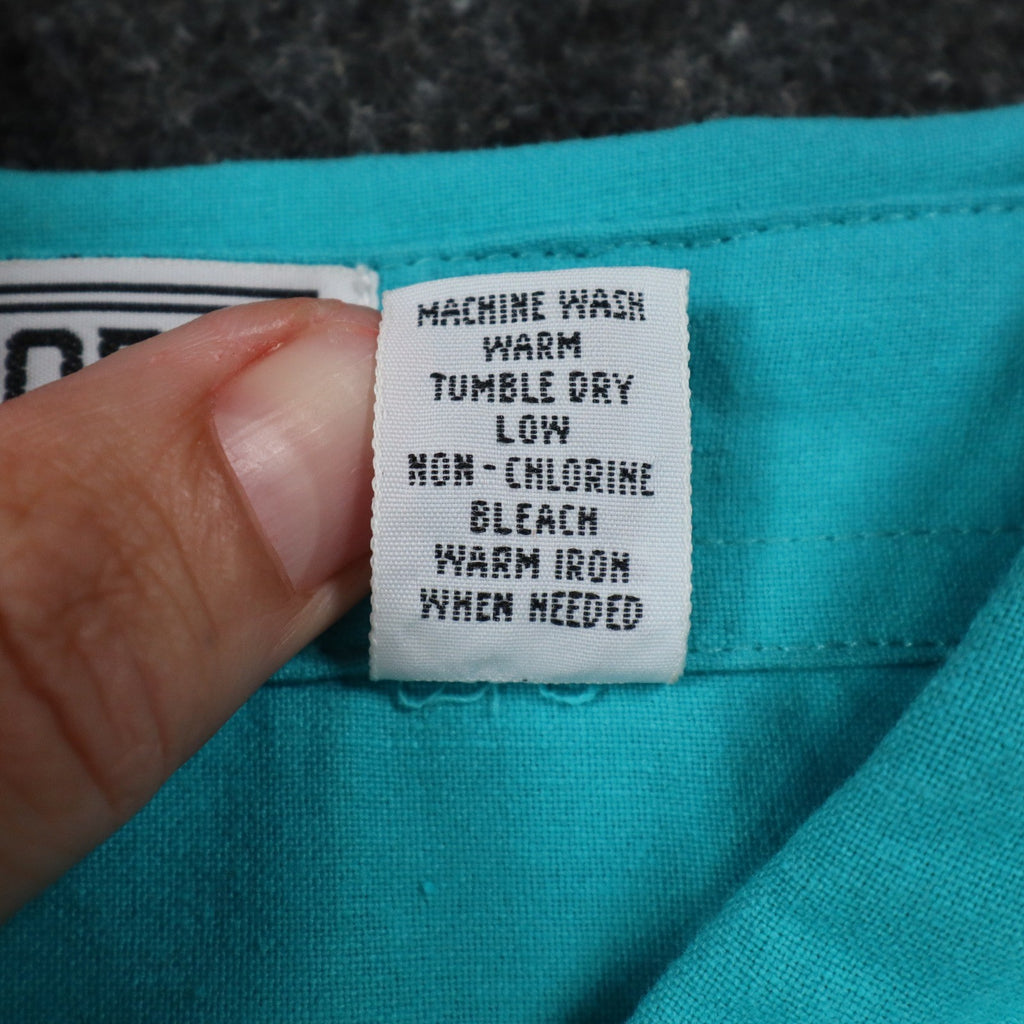 CC Sport Polo Shirt Mens 2XLT Vintage 90s Teal Cotton Blend Banded Bottom NWT - take2supply
