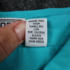 CC Sport Polo Shirt Mens 2XLT Vintage 90s Teal Cotton Blend Banded Bottom NWT - take2supply