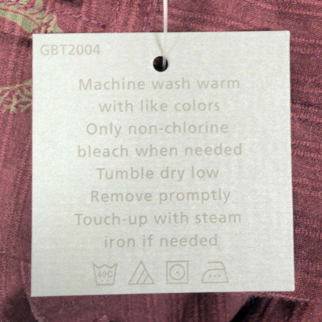 Geoffrey Beene Y2K Circle Print Shirt Mens M Burgundy Cotton NWT New - take2supply