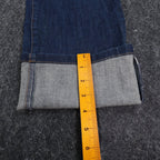 Tommy Hilfiger Jeans Womens 8 Vintage 2000s Low Rise Stretch Blue Floral Belt - take2supply