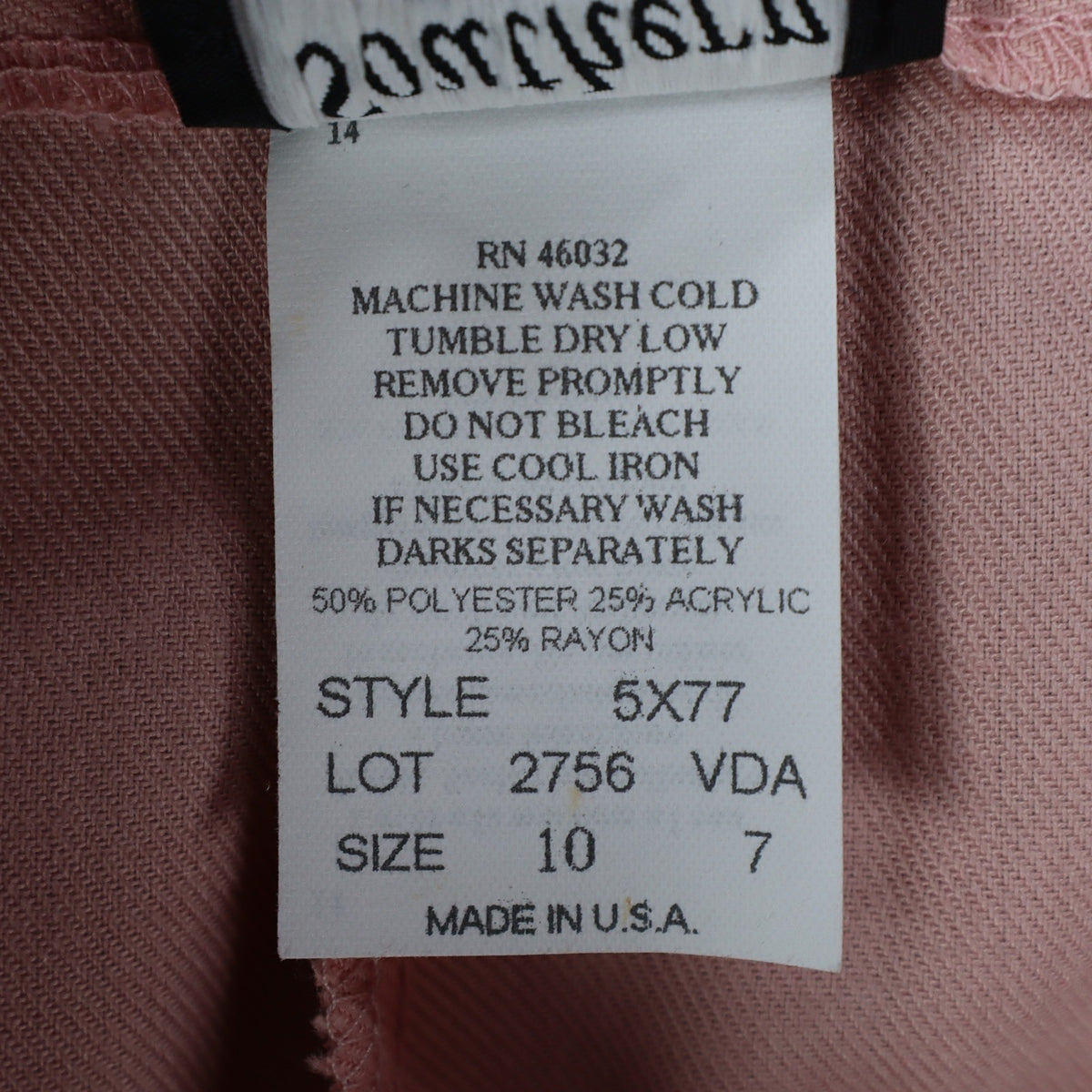Southern Lady Womens Size 10 Pink Pleated Dress Pants NWT Made in USA 5X77 - take2supply