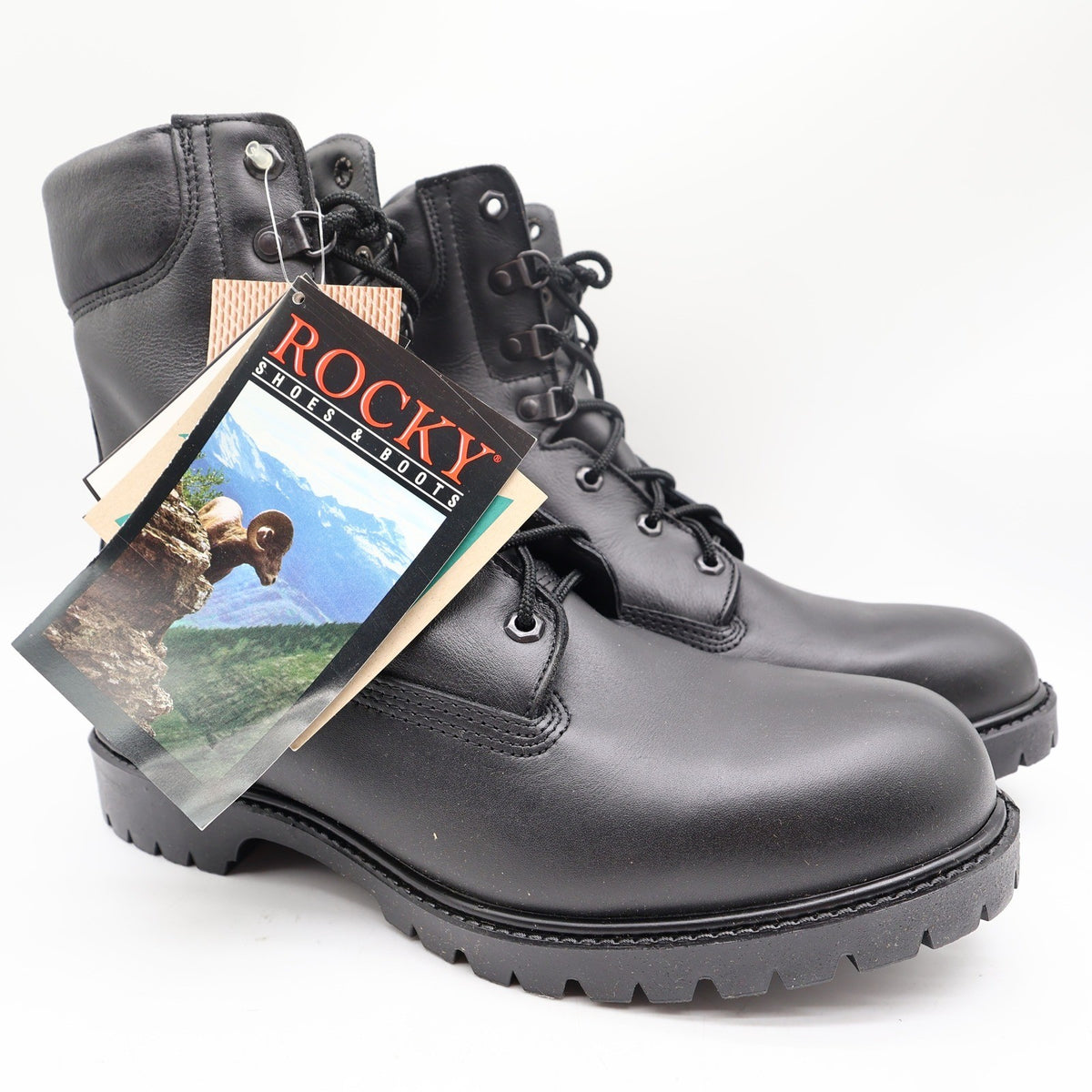 Rocky 1950 Boots Mens 10 EW Black Leather Thinsulate Insulated New In Box - take2supply
