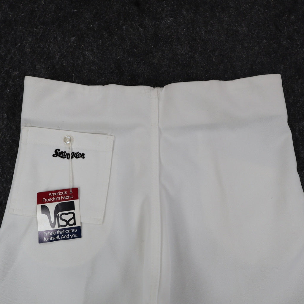 Swingster Athletic Shorts Mens L Vintage 70s White Polyester Visa Fabric USA - take2supply