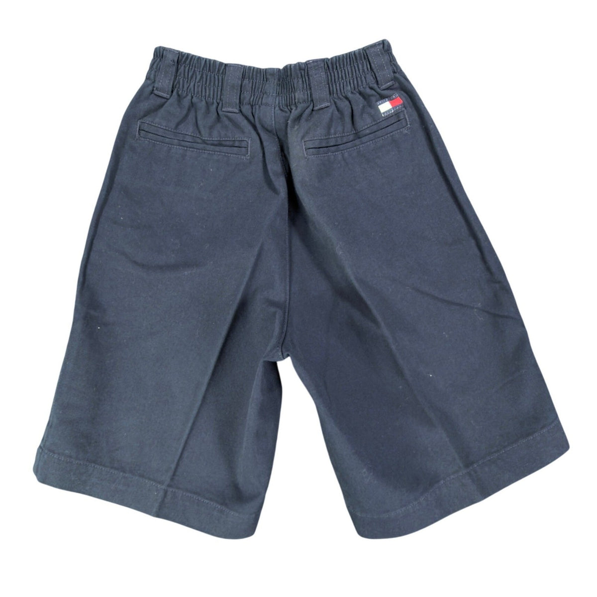 Tommy Hilfiger Y2K Pleated Chino Shorts Boys 5 Navy Blue Cotton NWT Deadstock - take2supply