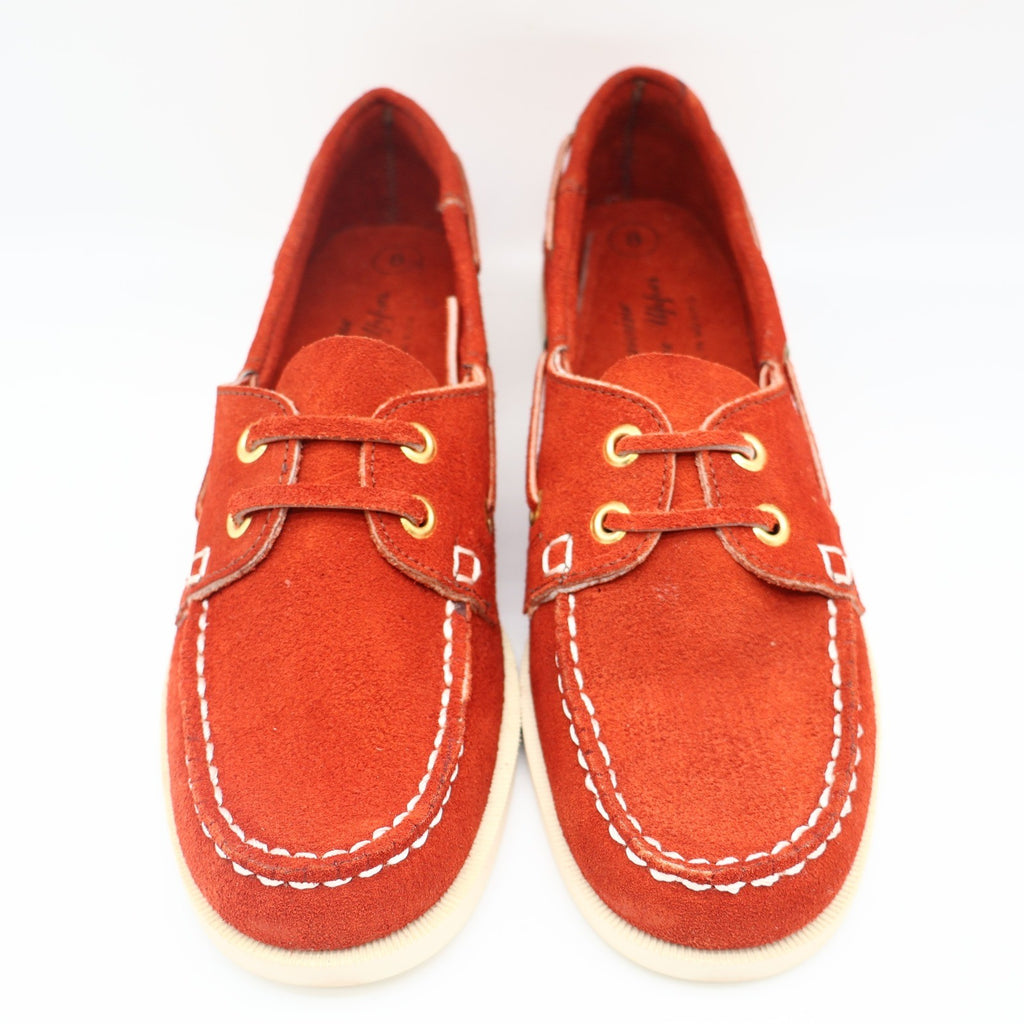 Vintage Boat Shoes Mens 8 Rust Red Suede Deadstock Mexico Moccasin W54421 - take2supply
