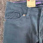 Levi's Vintage 80s Sateen Legging Girls 10 Reg Teal Cotton Slim Stretch NOS - take2supply