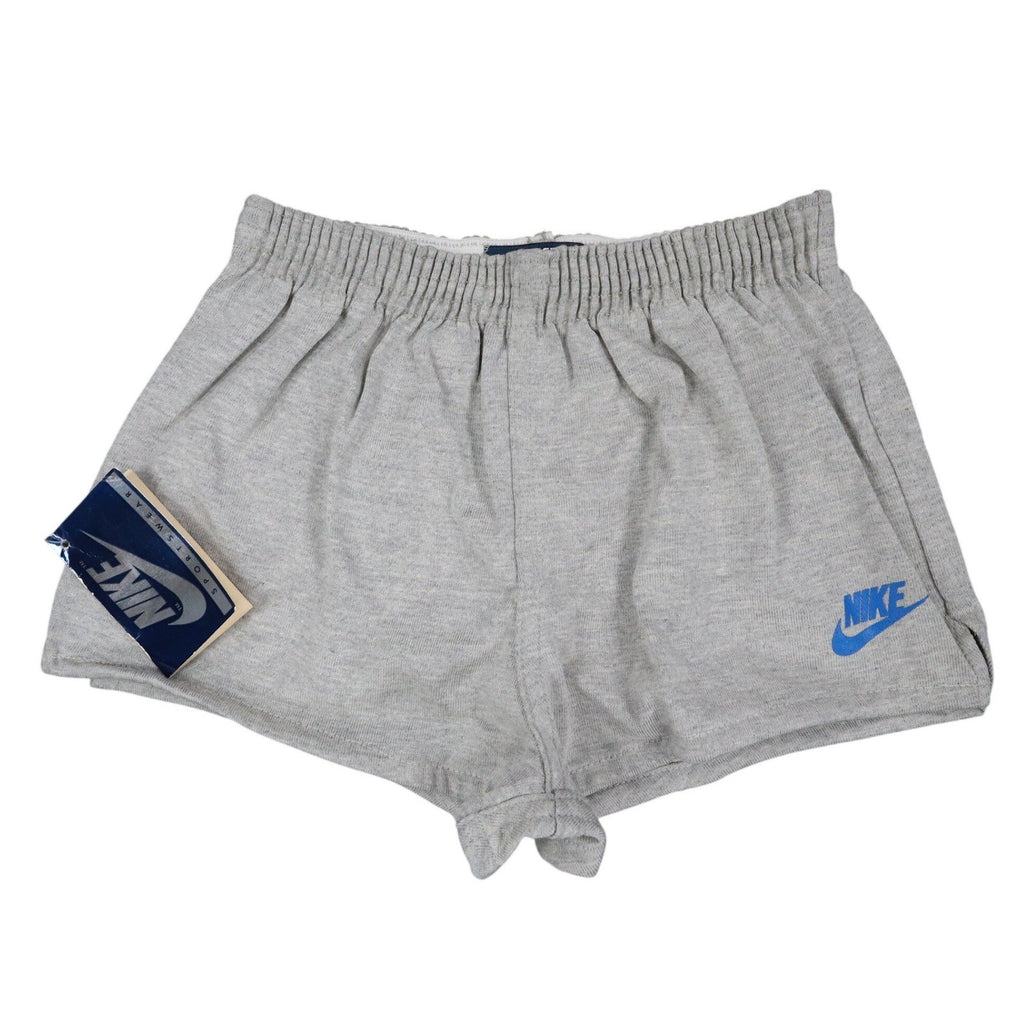 Nike Vintage 80s Shorts Boys L 14-16 Grey Blue Tag Deadstock Made in USA C1054 - take2supply
