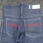 Key Jeans Vintage Womens 27 L Blue Red Embroidered Flare Jeans NWT - take2supply