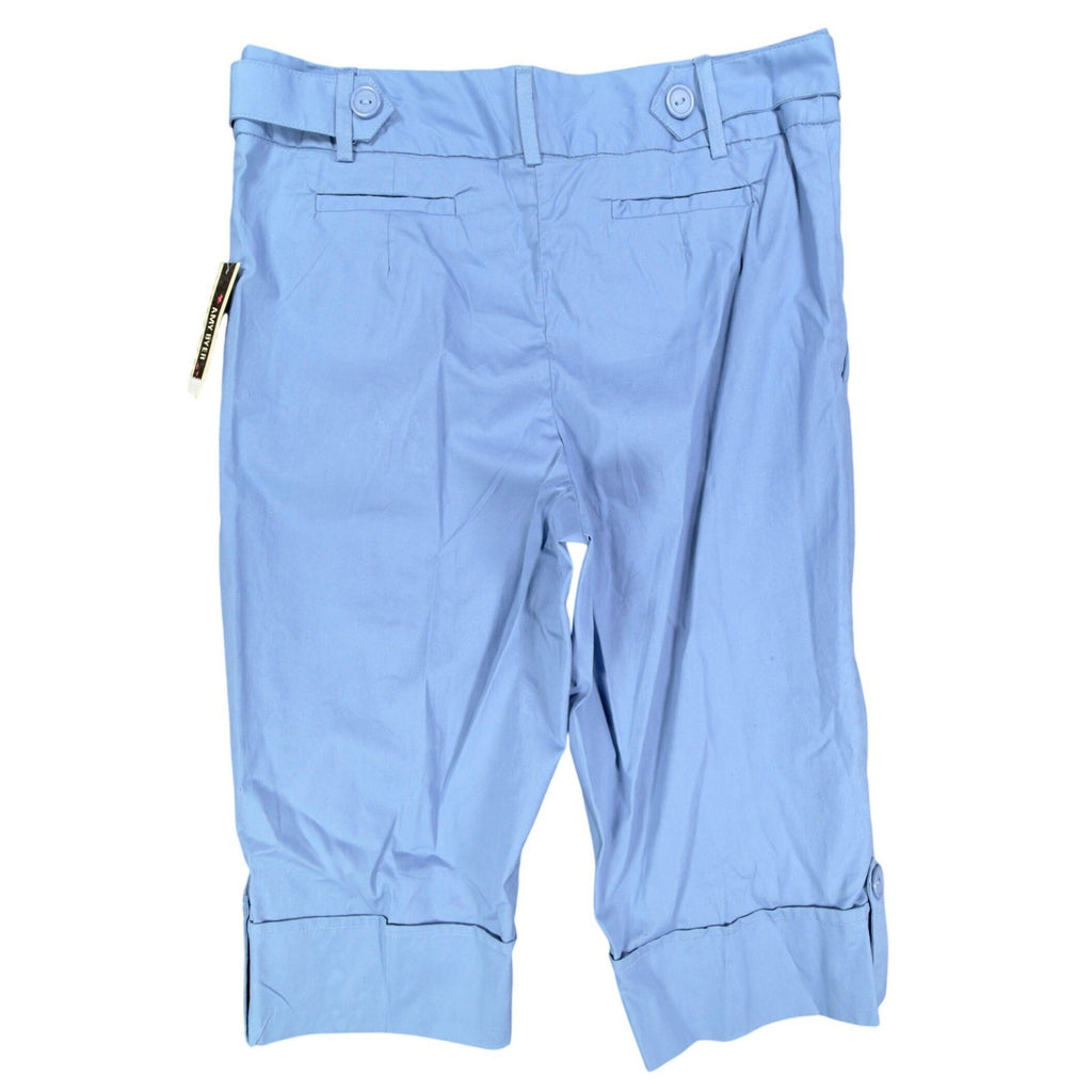 Amy Byer Y2K Capri Pants Girls 16 Blue Cotton Blend NWT Deadstock - take2supply