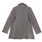 Moka Sport Geometric Box Check Coat Womens Size M Brown Beige Button Up Jacket - take2supply
