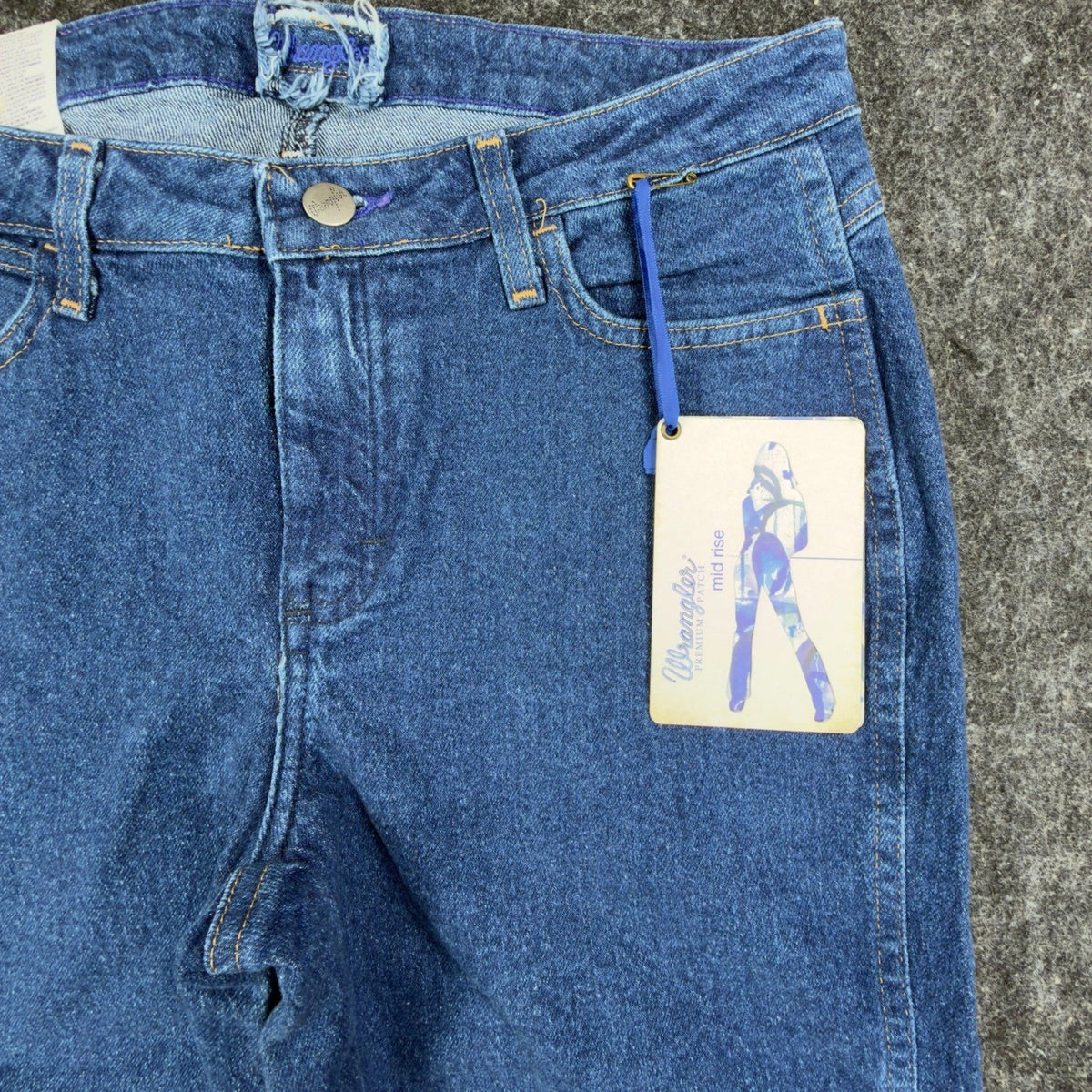Wrangler Y2K Cowboy Cut Boot Cut Jeans Womens 9/10x32 Blue Denim NWT - take2supply