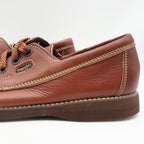 Wrangler Boat Shoes Mens 7.5M Vintage Brown Leather Moc Toe New In Box - take2supply