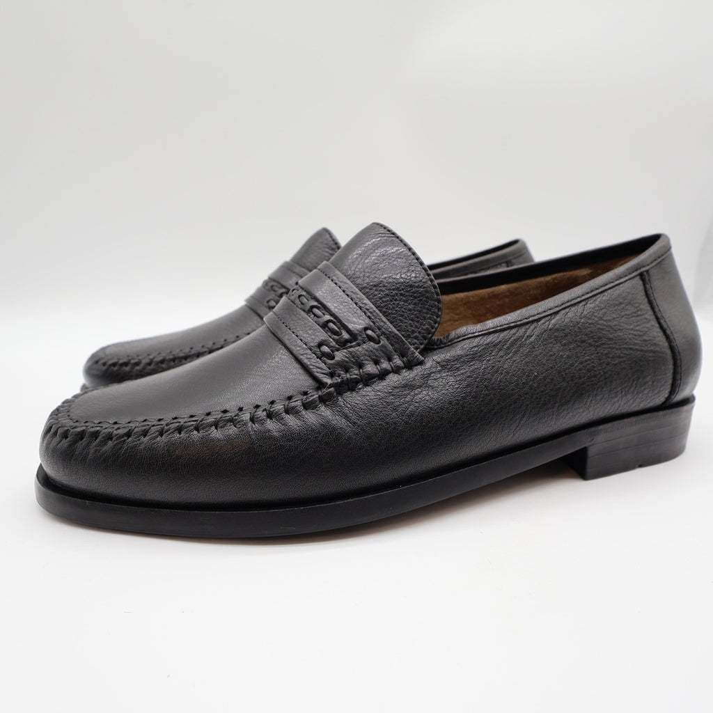 Nunn Bush Edgar Loafers Mens 9 M Black Tumbled Leather Comfort Gel Shoes 85533 - take2supply