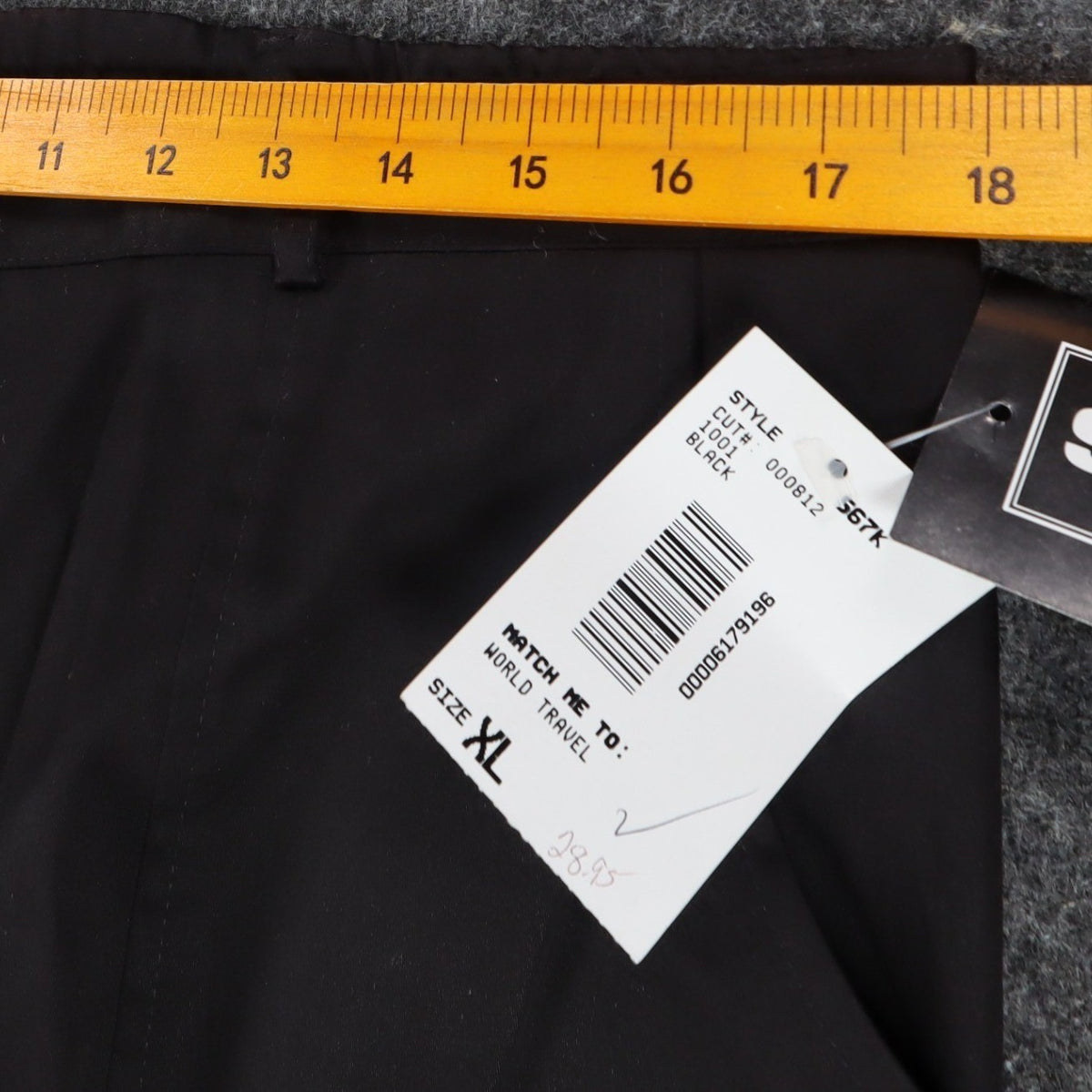 N Touch Straight Leg Pants Womens XL Black Cotton Stretch World Travel C872 - take2supply