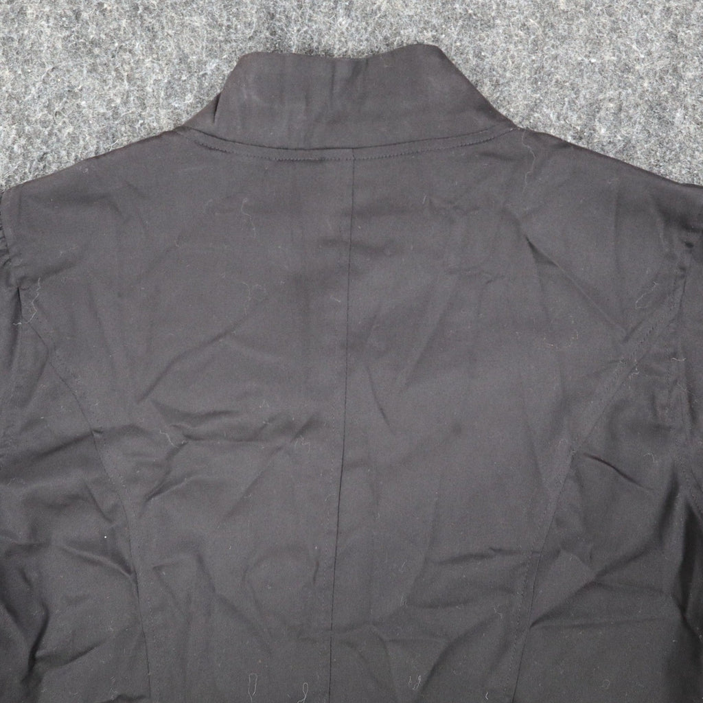 Sharagano Studio Jacket Womens M Black Short Puff Sleeve Cropped Cotton 182674 - take2supply