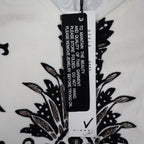 Pierri New York V-Neck Sweater Womens Size M Black White Embellished Baroque - take2supply