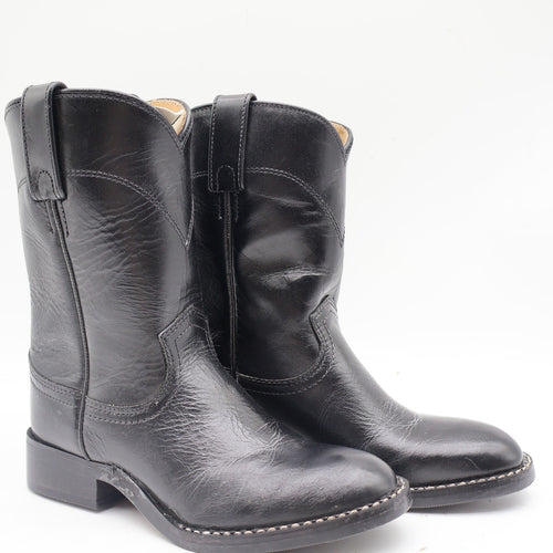 Acme Black Roper Boots Kids Size 13D Leather Western Cowboy Style 03122 - take2supply
