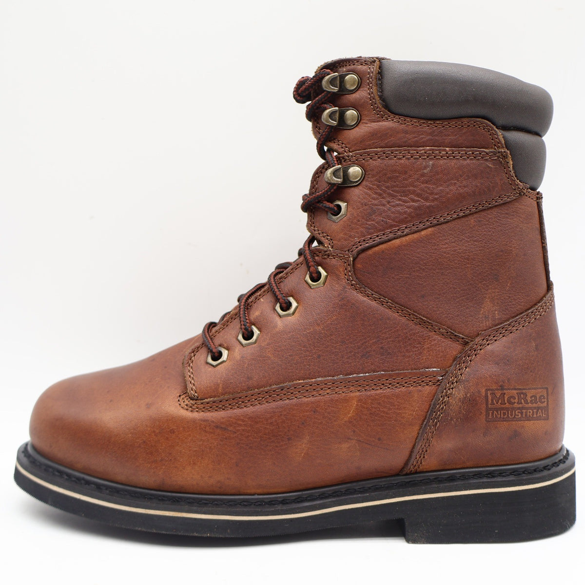 McRae Industrial Work Boots Mens 9W Brown Leather EH Rated Lace Up MR88122 NEW - take2supply