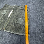 She + Sky Snake Print Mini Skirt Womens Large Olive Green Distressed New C714 - take2supply
