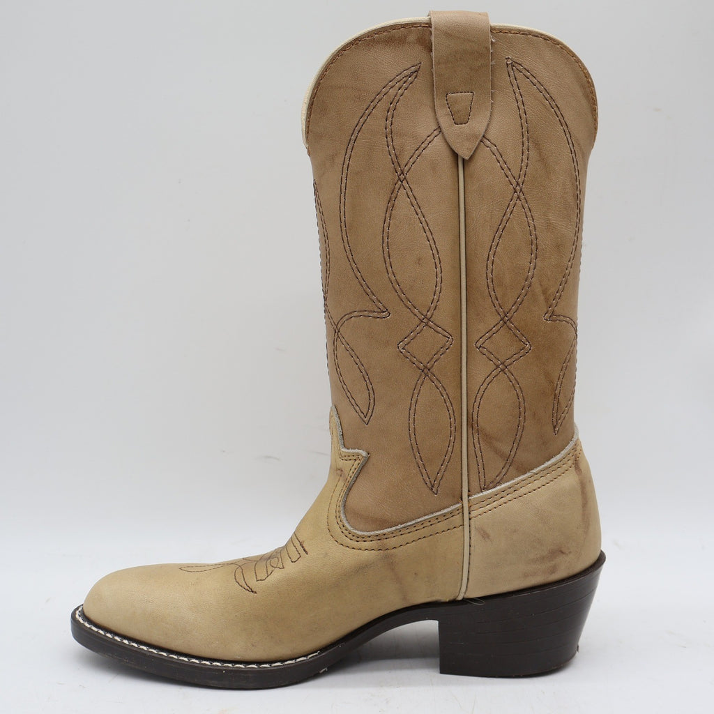 Laredo Western Boots Kids 4.5 D Vintage Natural Tan Leather Cowboy 28-01715 NAT - take2supply