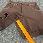 Linchers Vintage 70s Twill Shorts Mens W26 Brown Cotton Blend NWT Deadstock - take2supply