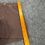 Linchers Vintage 70s Twill Shorts Mens W26 Brown Cotton Blend NWT Deadstock - take2supply
