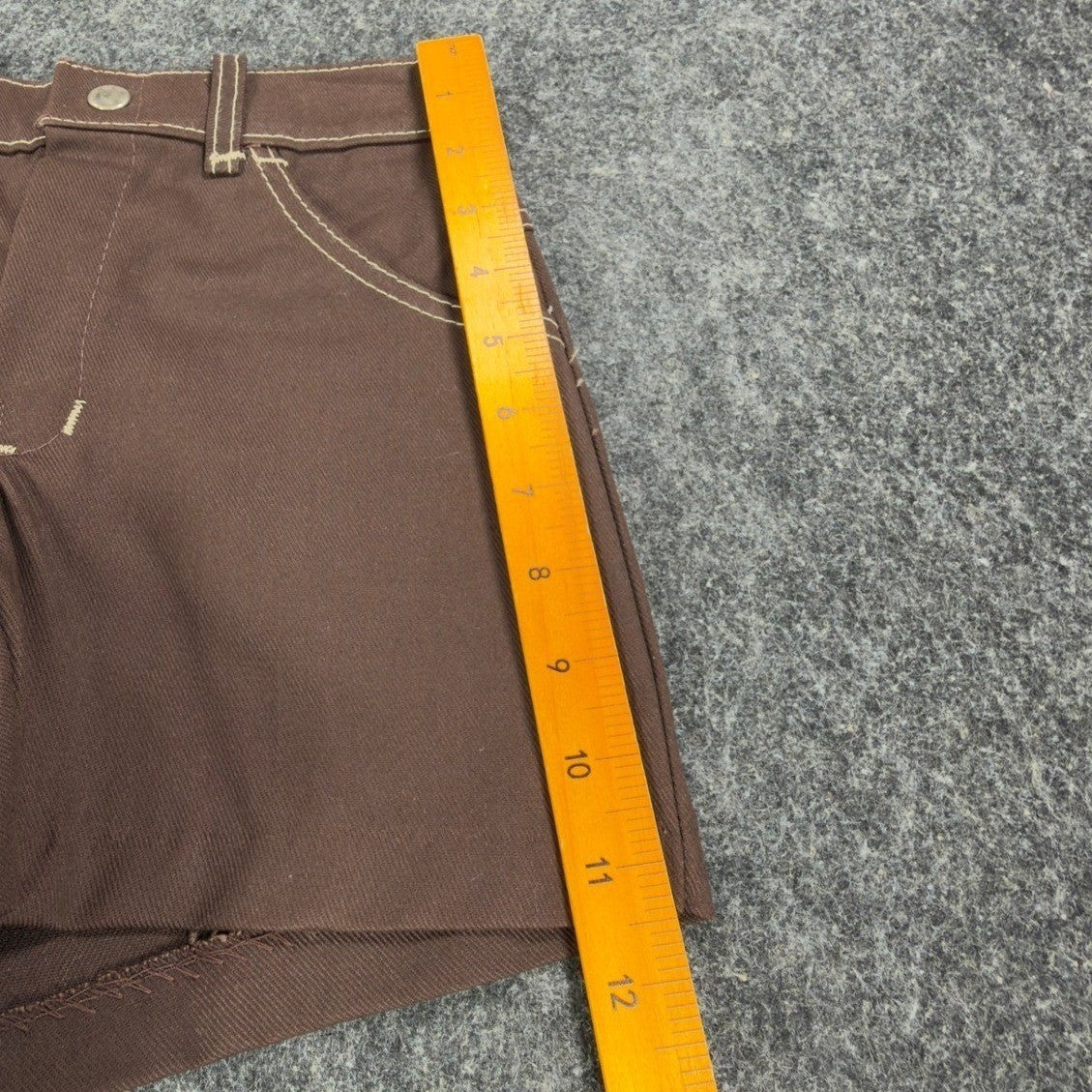 Linchers Vintage 70s Twill Shorts Mens W26 Brown Cotton Blend NWT Deadstock - take2supply