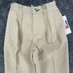 Tommy Hilfiger Pants Boys 6 Khaki Chino Pleated Elastic Waist NWT - take2supply