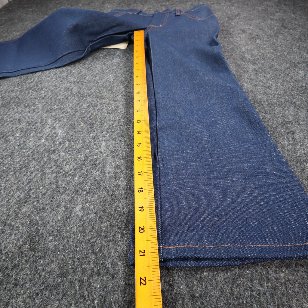Maverick Western Boot Jean Boys 8 Husky Vintage 70s Deadstock Indigo Denim USA - take2supply