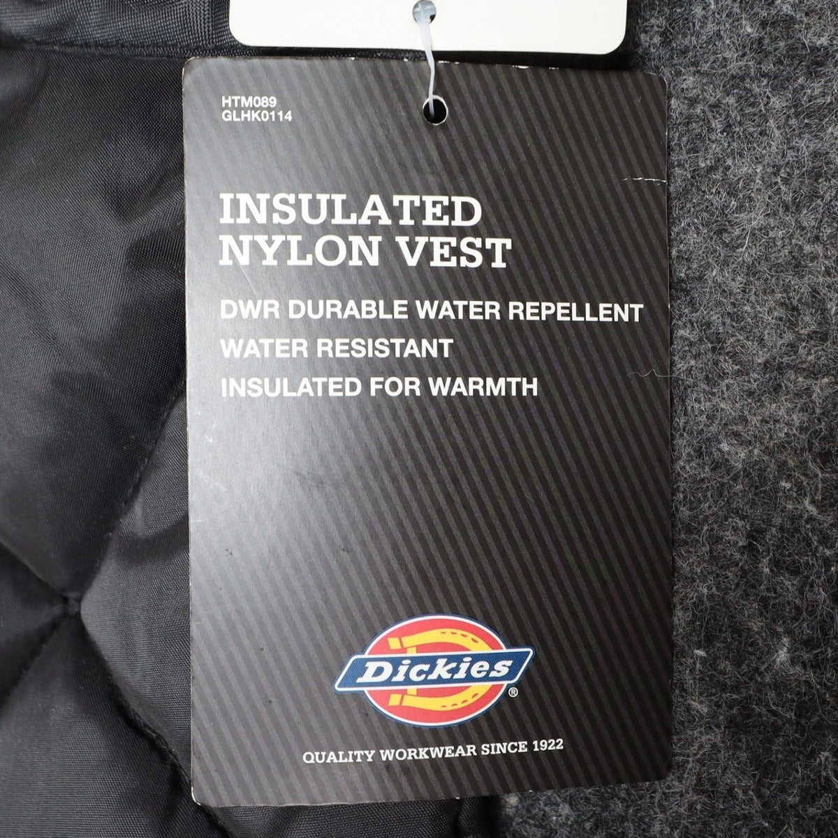 Dickies Insulated Nylon Vest Mens XL Black Diamond Quilt Water Repellent TE242BK - take2supply