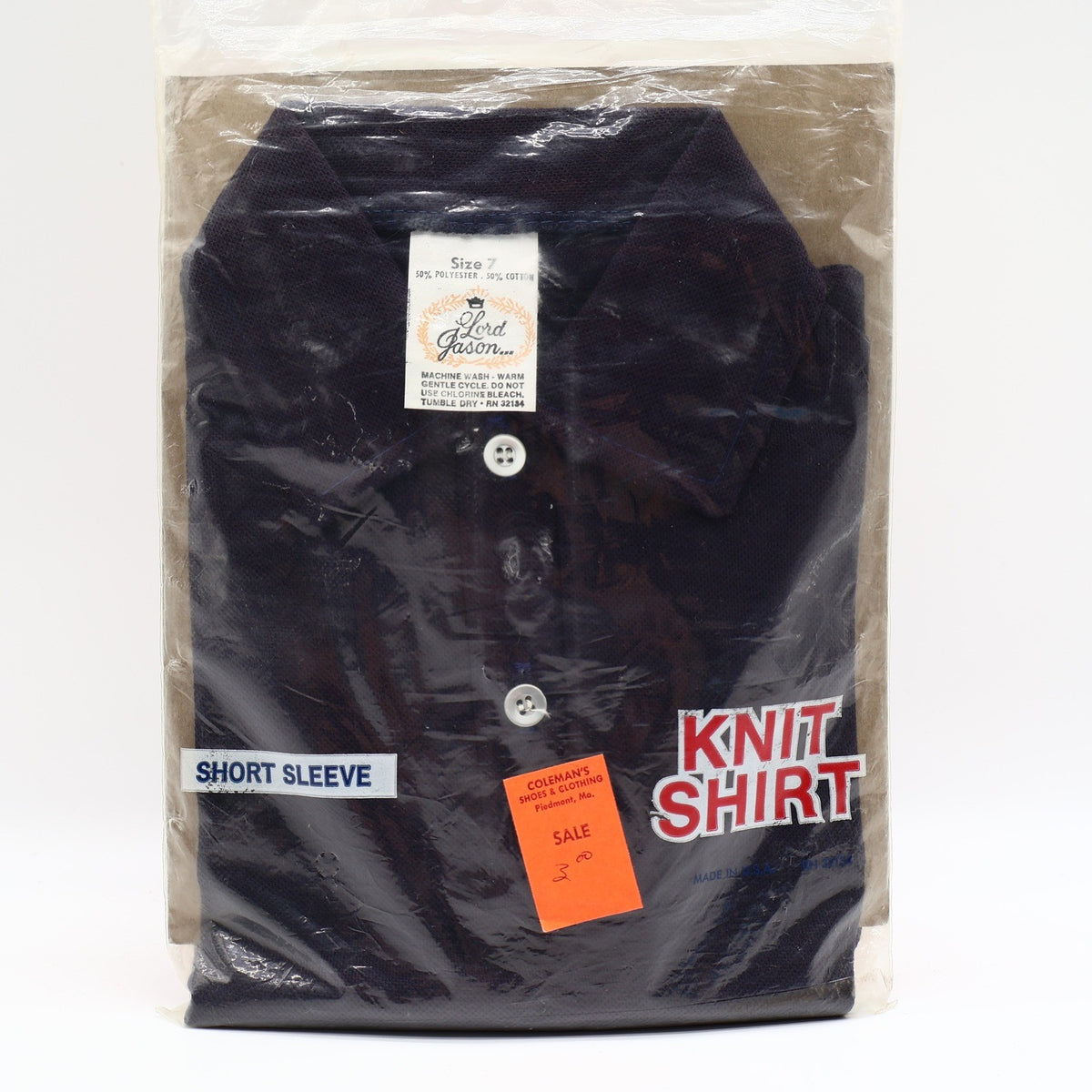 Lord Jason Polo Shirt Boys 7 Navy Short Sleeve Cotton Blend USA New Packaged - take2supply
