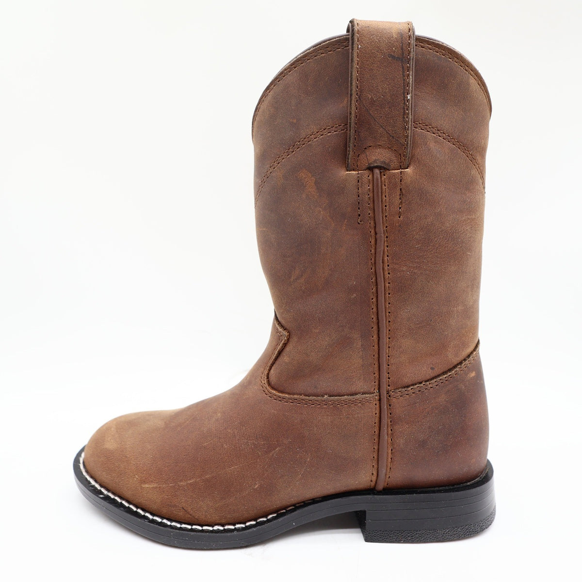 Justin 3410C Kids Western Boots 11D Brown Leather NWT Deadstock Cowboy - take2supply