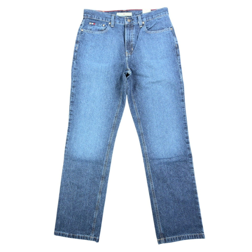 Tommy Hilfiger Y2K Classic Tapered Jeans Womens 8R Blue Cotton NWT Deadstock - take2supply
