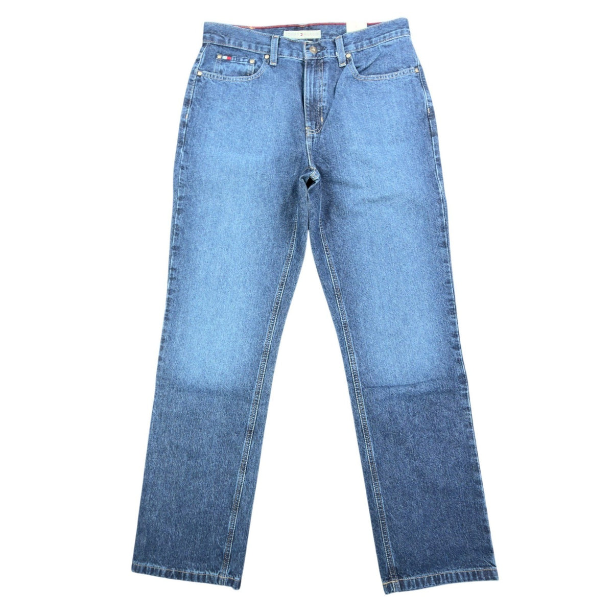 Tommy Hilfiger Y2K Classic Tapered Jeans Womens 8R Blue Cotton NWT Deadstock - take2supply