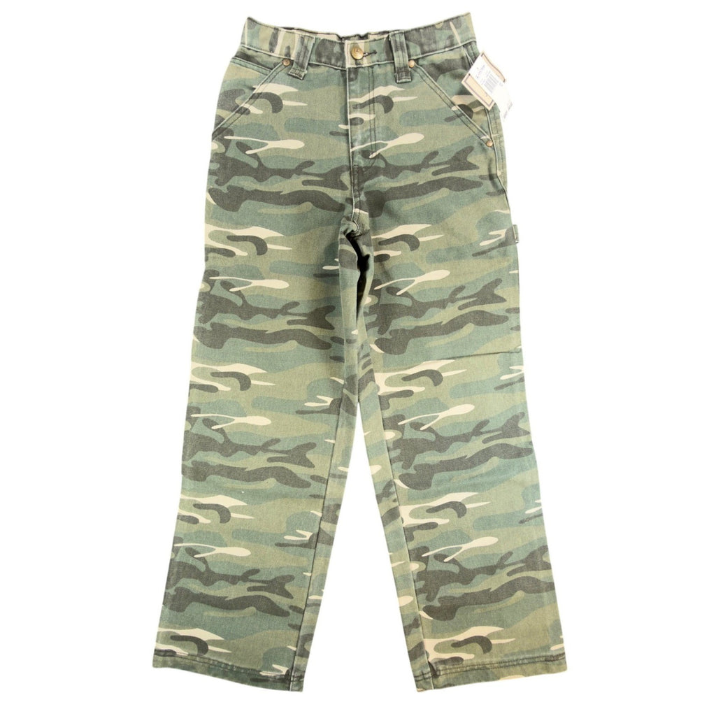 John Deere Carpenter Pants Boys 12 Y2K Camo Cotton Canvas Deadstock FA213CJD - take2supply
