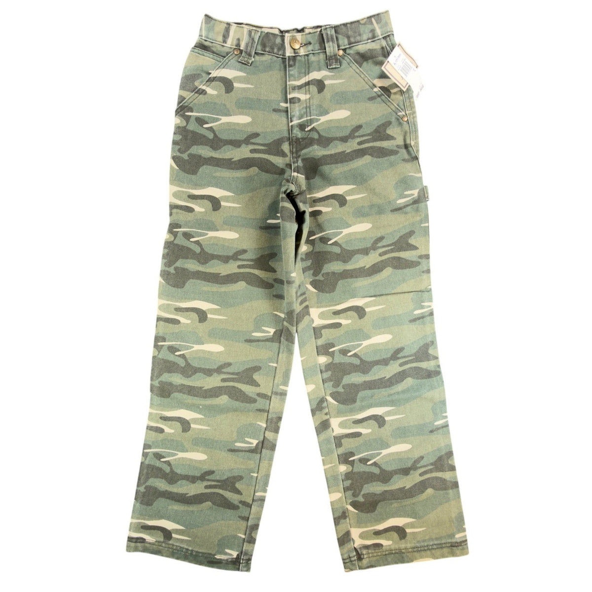 John Deere Carpenter Pants Boys 12 Y2K Camo Cotton Canvas Deadstock FA213CJD - take2supply