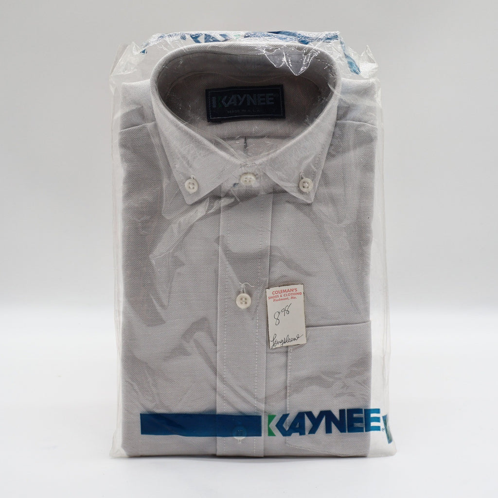 Kaynee Shirt Boys 6 Light Gray Oxford Long Sleeve Cotton Blend USA NWT - take2supply