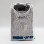 Kaynee Shirt Boys 6 Light Gray Oxford Long Sleeve Cotton Blend USA NWT - take2supply