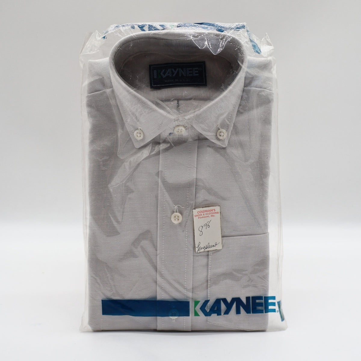 Kaynee Shirt Boys 6 Light Gray Oxford Long Sleeve Cotton Blend USA NWT - take2supply