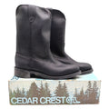 Cedar Crest Wellington Boots Mens 9 D Vintage Black Leather Work Boots 1839 USA - take2supply