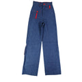 Maverick Denim Pants Kids 12 Slim Blue Red Button Pockets Wide Leg Cotton NOS - take2supply