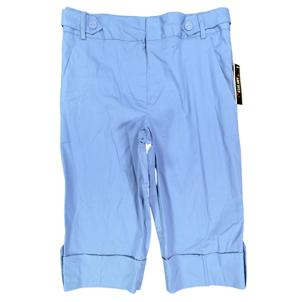 Amy Byer Y2K Capri Pants Girls 16 Blue Cotton Blend NWT Deadstock - take2supply