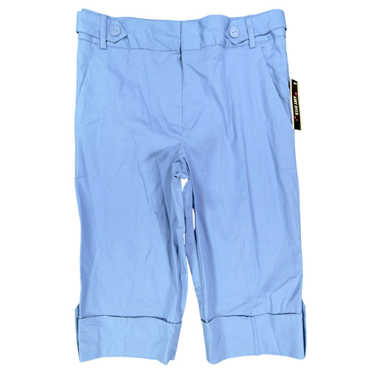 Amy Byer Y2K Capri Pants Girls 16 Blue Cotton Blend NWT Deadstock - take2supply