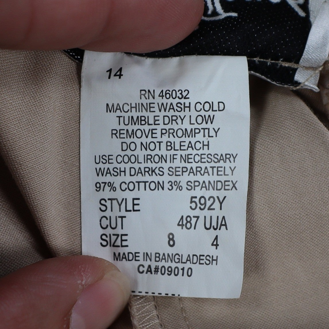 N Touch Dress Pants Womens 8 Khaki Beige Stretch Cotton Straight Leg New NWT - take2supply
