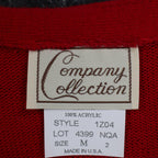 Company Collection Sweater Set Womens M Red Black Striped Cardigan Top USA NWT - take2supply